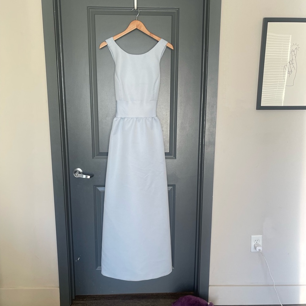 Amsale Light Blue Maxi Dress